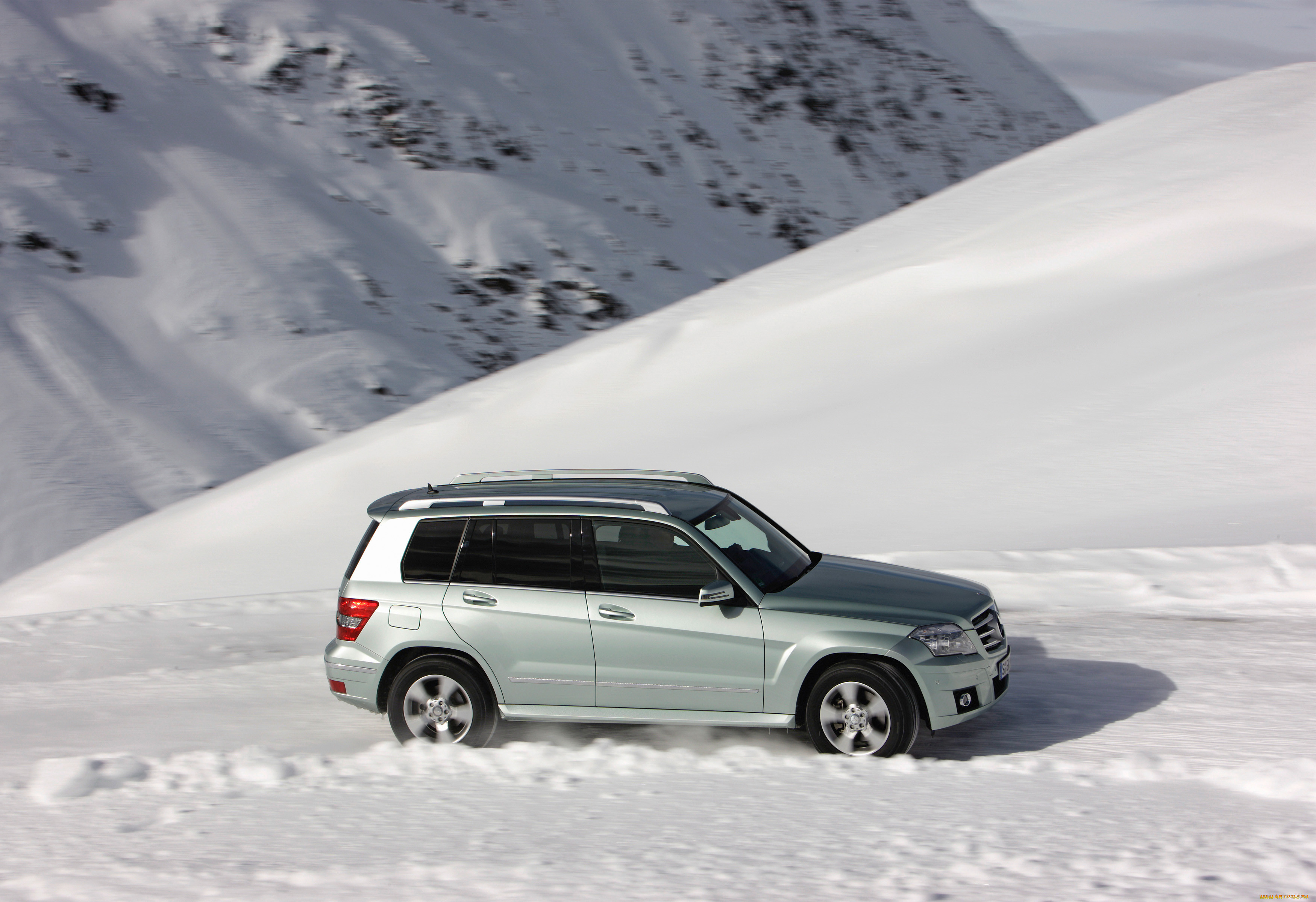 , mercedes-benz, mountaines, mercedes, snow